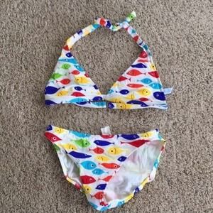 Vintage Bikini Womens Size Medium Mulitcolor Fish Juniors In Mocean